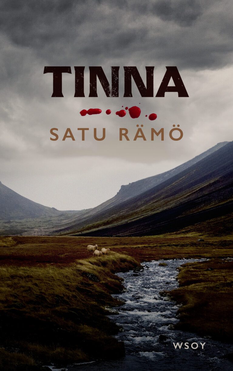Tinna kirjan kansikuva lampaita syksyisessä laaksossa
