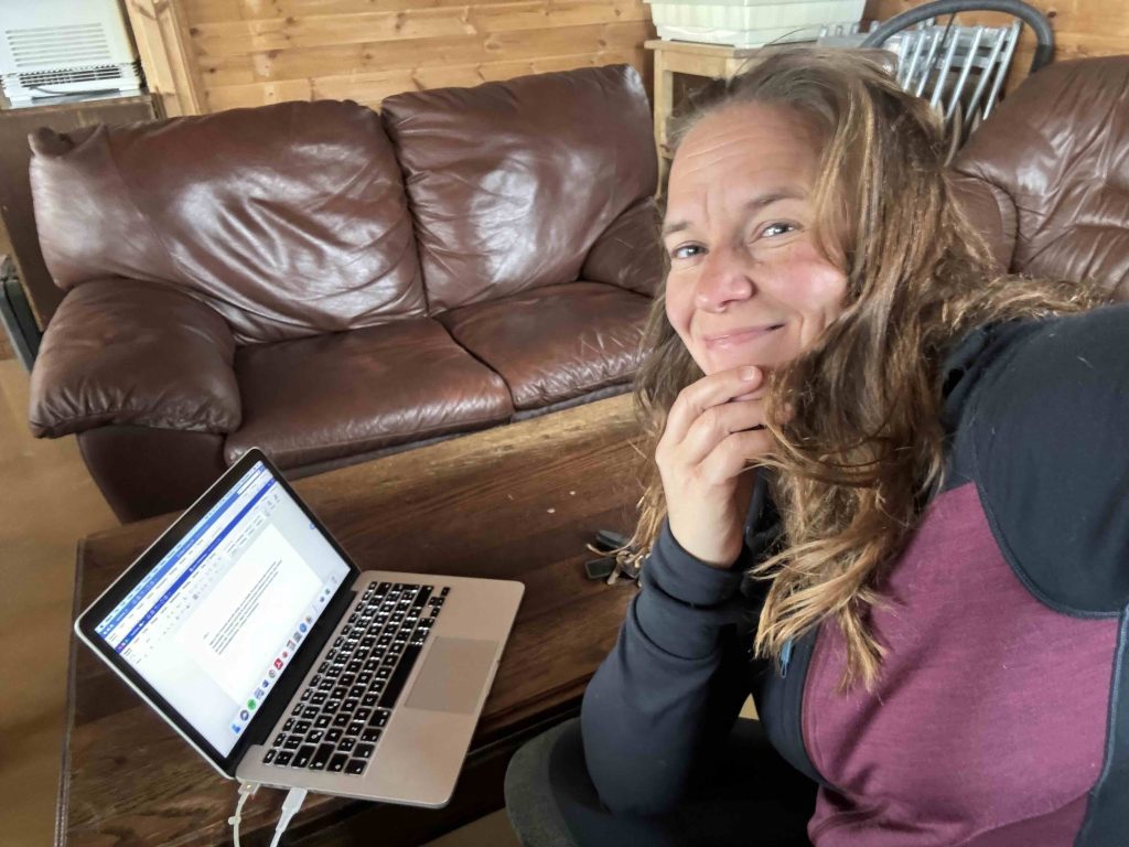 Satu Ramo writer at work